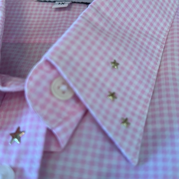 New button up pink and white gingham shirt - Picture 5 of 10